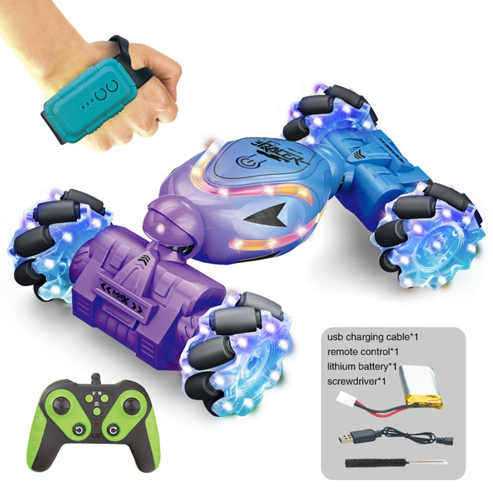 YT6637 RC Stunt Car Light-Up Twisting Vehicle Toy Dual Controlled Remote Control Car