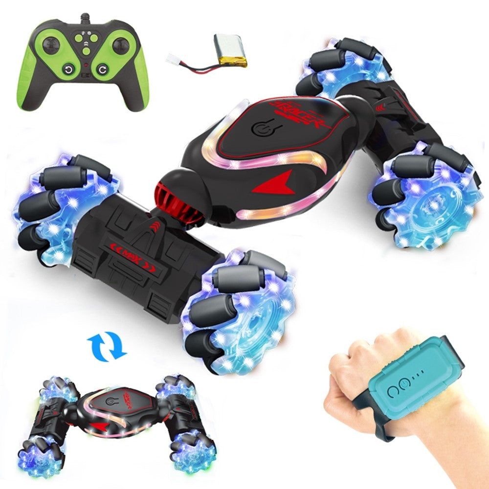 YT6637 RC Stunt Car Light-Up Twisting Vehicle Toy Dual Controlled Remote Control Car