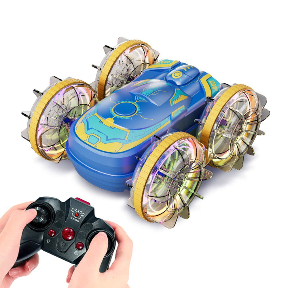JC04P 2.4G Remote Control 4WD Amphibious Stunt Car Toy with LED Lights, Single Controller (CE / CPC / ASTM / EN71 Certified)