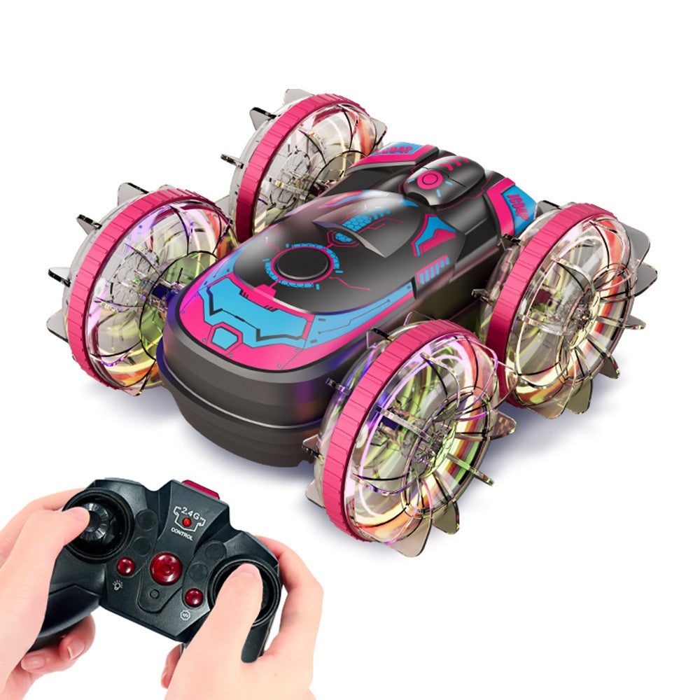 JC04P 2.4G Remote Control 4WD Amphibious Stunt Car Toy with LED Lights, Single Controller (CE / CPC / ASTM / EN71 Certified)