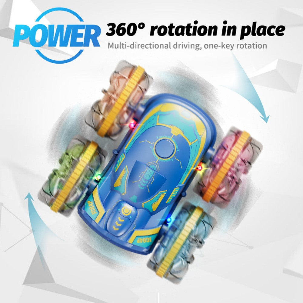 JC04P 2.4G Remote Control 4WD Amphibious Stunt Car Toy with LED Lights, Dual Controller (CE / CPC / ASTM / EN71 Certified)