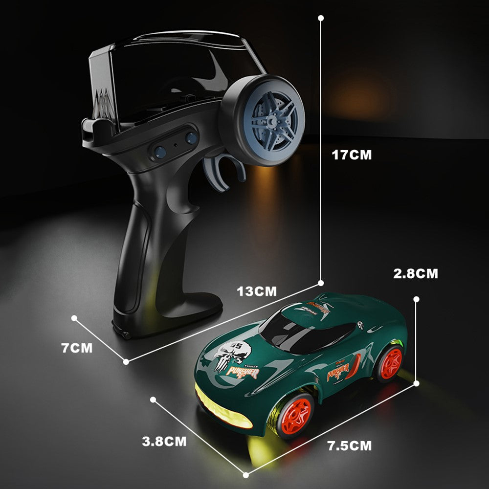 1:64 Mini RC Car 2.4G Full Proportional Remote Control High Speed Desktop Drift Vehicle (CE / CPC / EN71 / ASTM Certified)