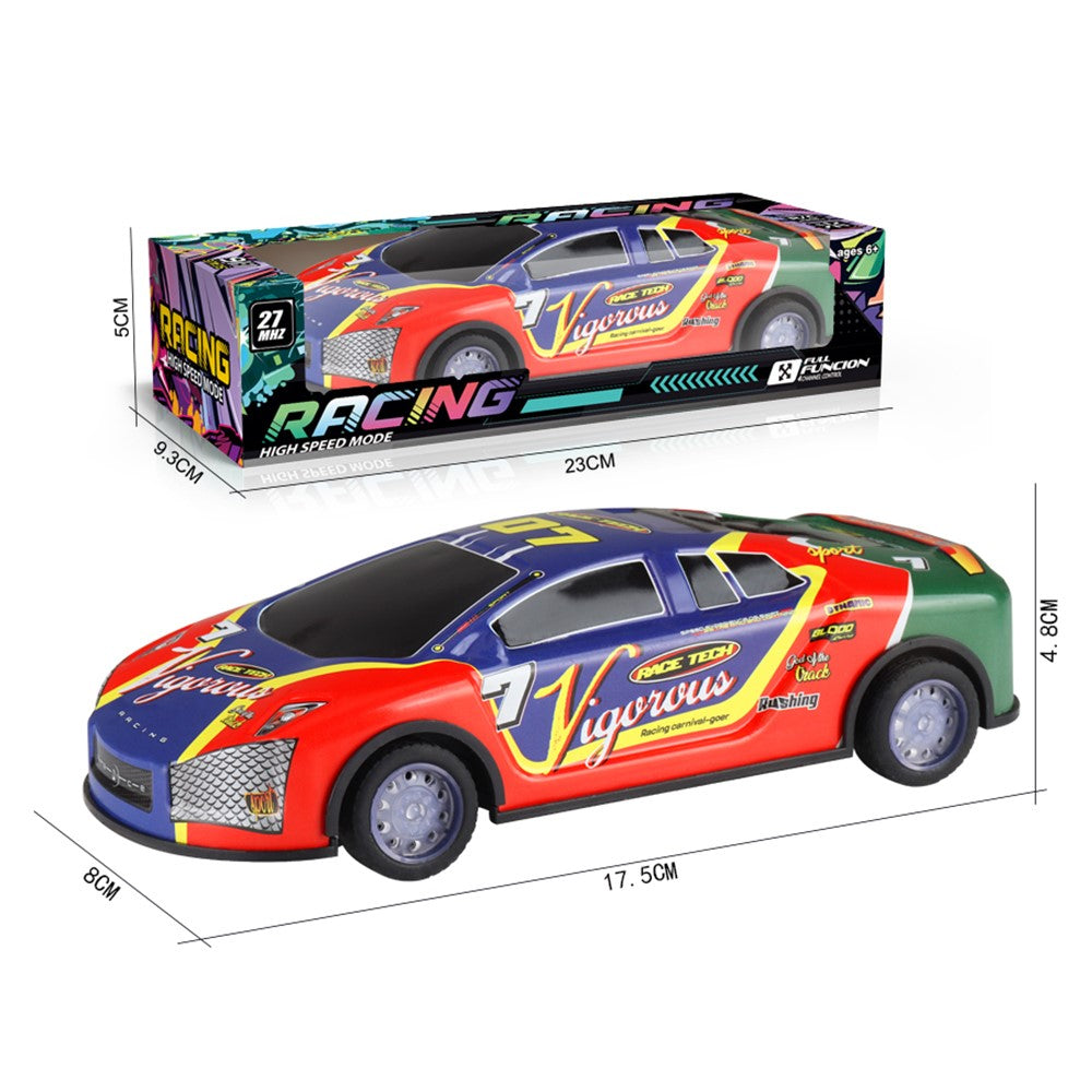 HDXX229 Electric RC Drift Race Car for Boys 4-Channel Graffiti Alloy Tin Light Vehicle Truck Remote Control Toy Car