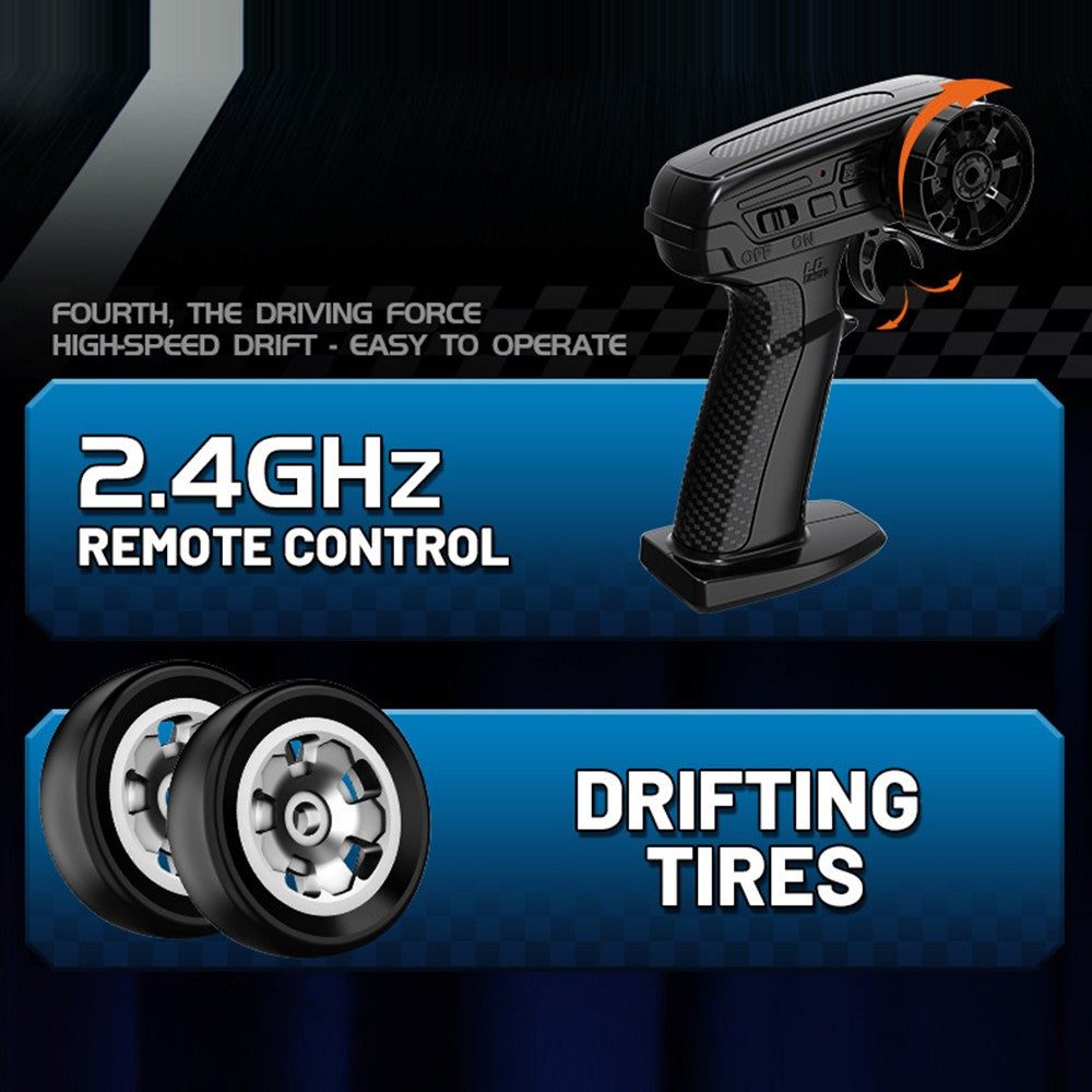 Mini RC Car 1:64 Scale Desktop Drift Car 4WD Remote Control High Speed Plastic Racing Toy