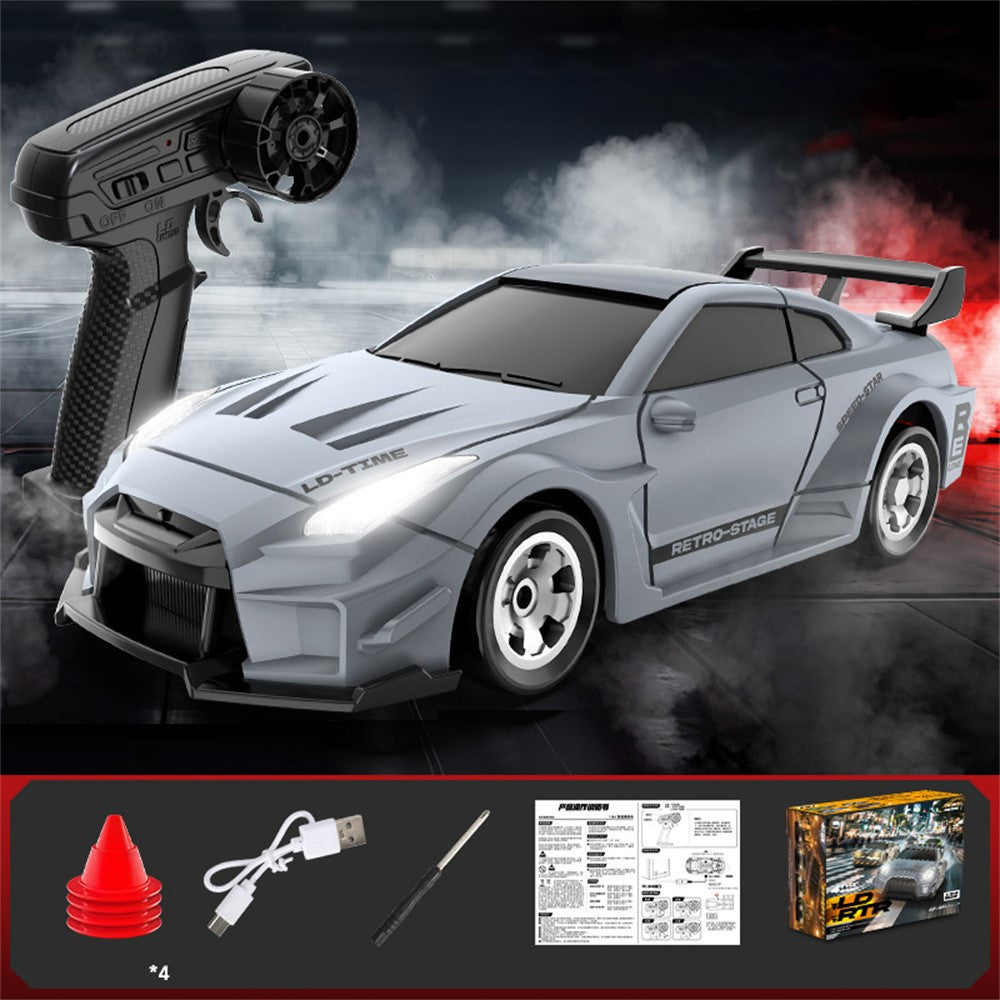 Mini RC Car 1:64 Scale Desktop Drift Car 4WD Remote Control High Speed Plastic Racing Toy