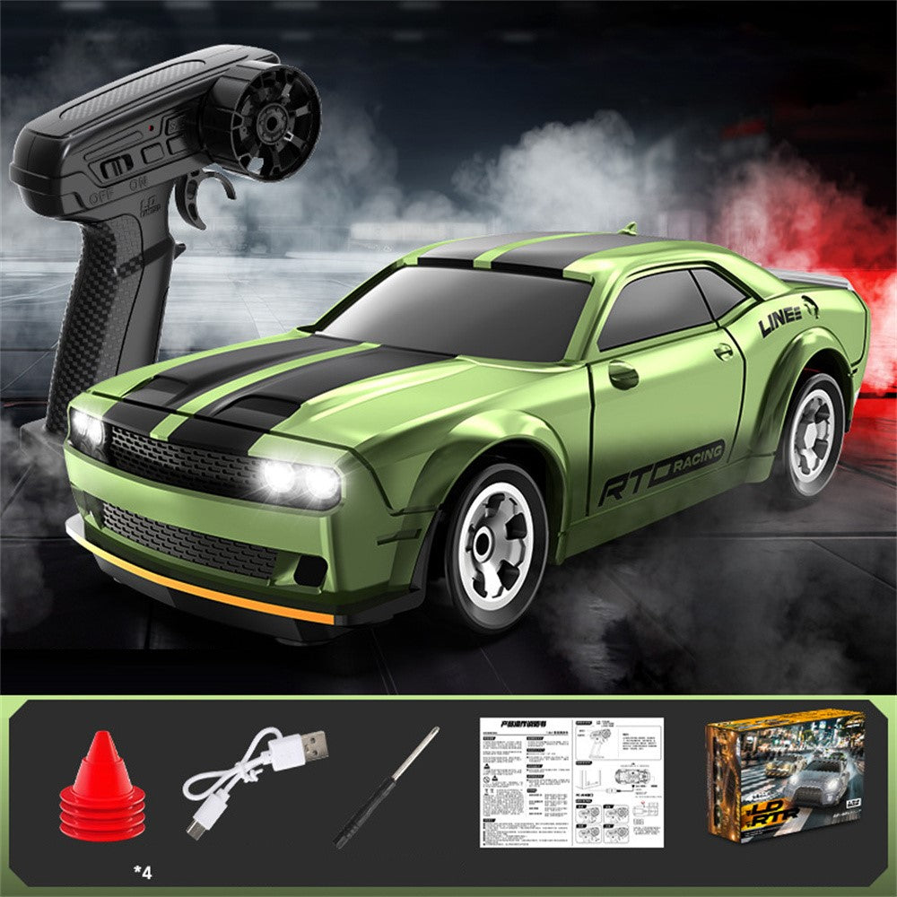 Mini RC Car 1:64 Scale Desktop Drift Car 4WD Remote Control High Speed Plastic Racing Toy