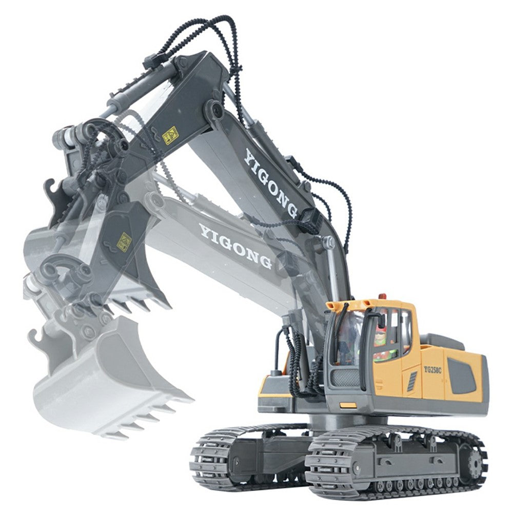 1044 2.4G Remote Control Tracked Excavator 1:20 Scale 11 Channel Construction Vehicle Toy for Kids