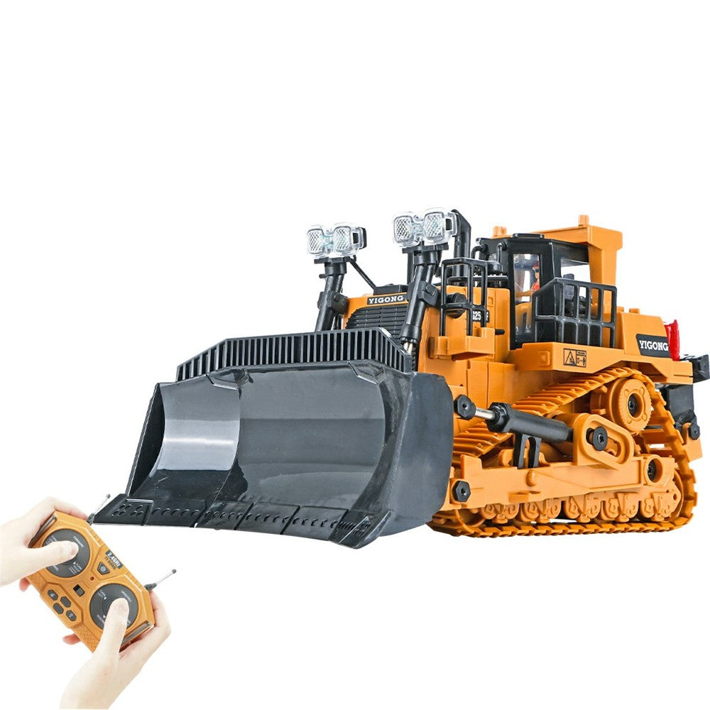 1046 2.4G Remote Control 9 Channel RC Construction Vehicle 1:24 Tracked Heavy Bulldozer, 3KG Load Capacity