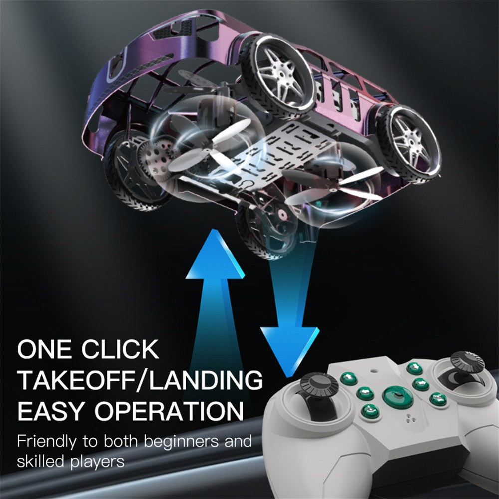 SG900pro Land and Air Dual Mode Drone RC Car Intelligent Hover LED Lights RC Vehicle Toy, 2 Batteries