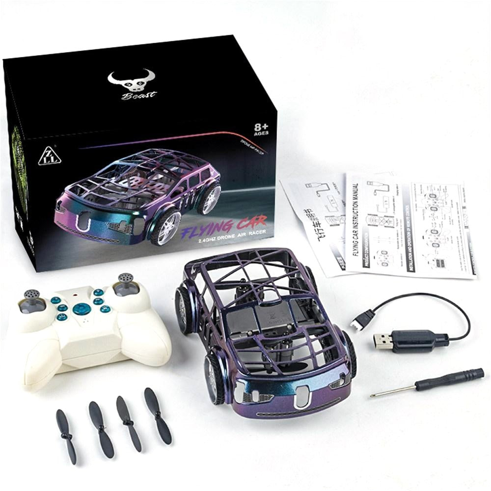 SG900pro Land and Air Dual Mode Drone RC Car Intelligent Hover LED Lights RC Vehicle Toy, 3 Batteries