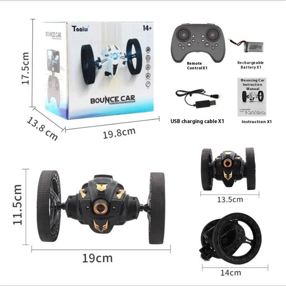 Stunt RC Car Remote Control 360 Degree Rotation Light Music Bounce Vehicle Toy with Camera