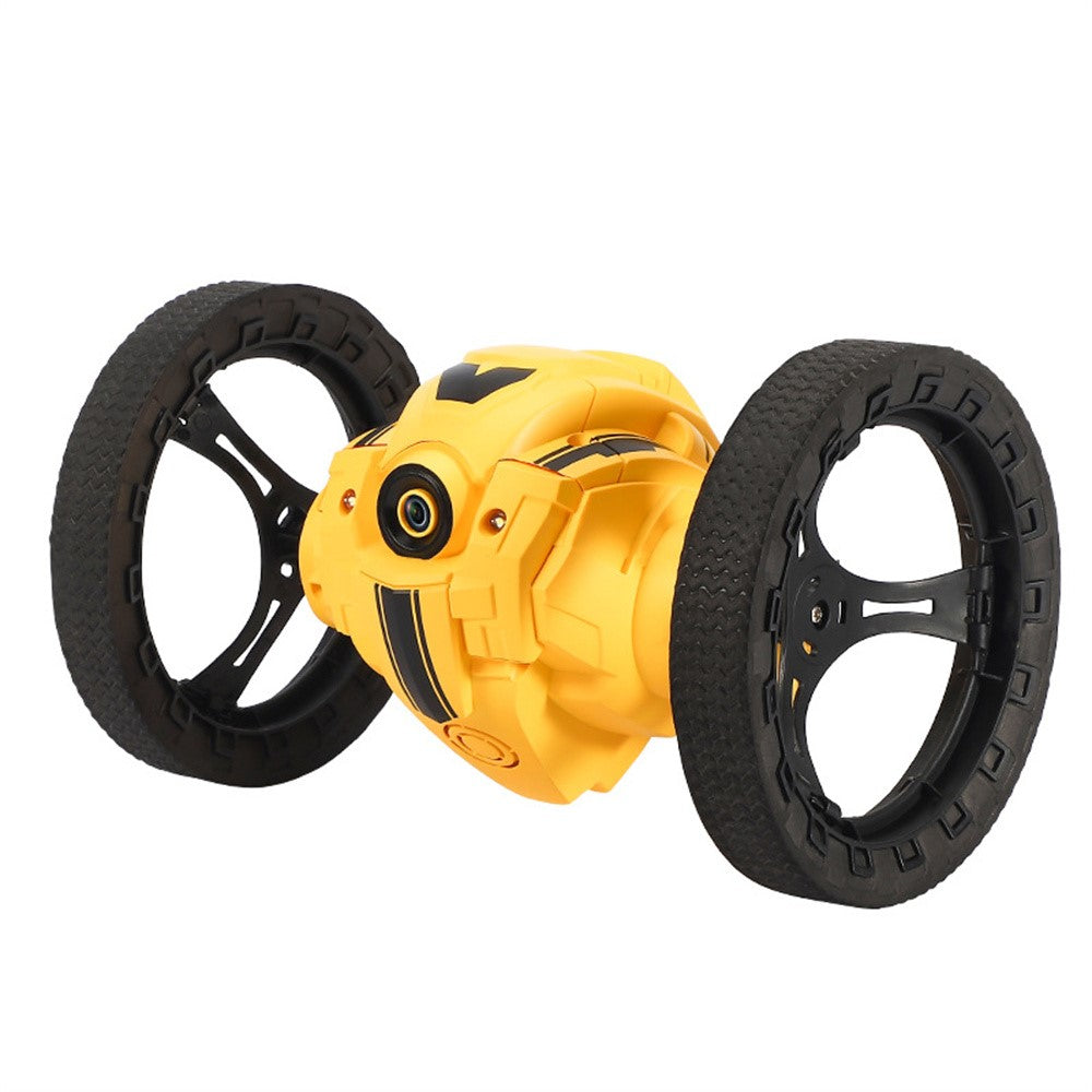 Stunt RC Car Remote Control 360 Degree Rotation Light Music Rechargeable Bounce Vehicle Kids Toy