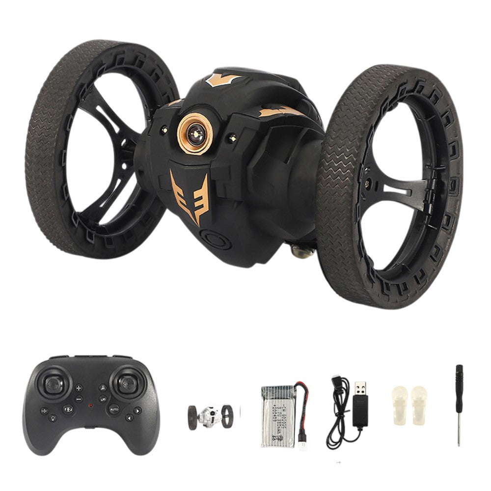 Stunt RC Car Remote Control 360 Degree Rotation Light Music Rechargeable Bounce Vehicle Kids Toy