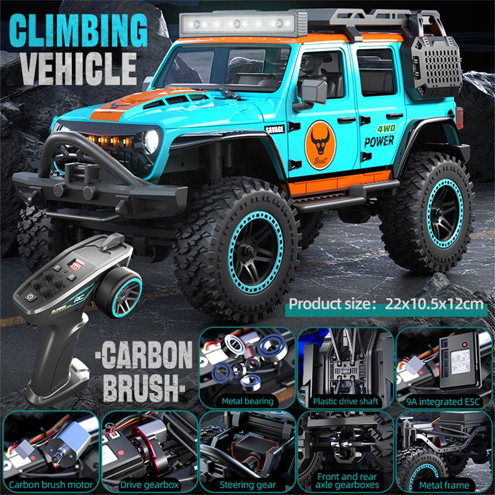 ZLL SG206PRO Brushed Motor RC Rock Crawler 1 / 20 Scale 4WD Off Road Vehicle with LED Light High Speed Car Toy, 3 Batteries