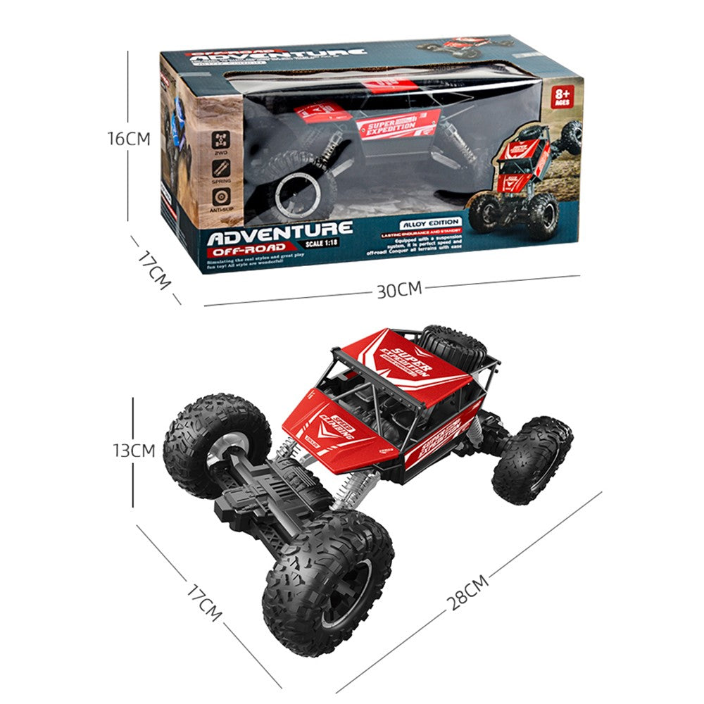 LX222 Children Alloy 1 / 18 4CH RC Off-Road Vehicle Drift Climbing Car Toy 2.4G Electric Car Model Toys