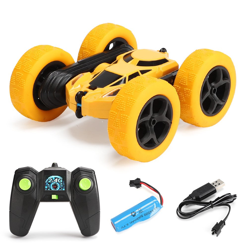 Flip Stunt Remote Control Car 7km / h High Speed RC Vehicle with LED Light Kids Toy
