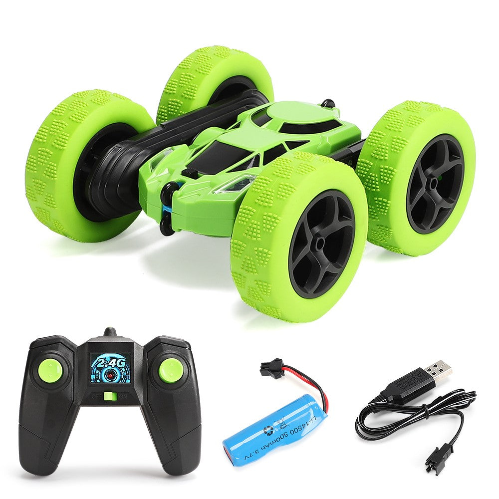 Flip Stunt Remote Control Car 7km / h High Speed RC Vehicle with LED Light Kids Toy