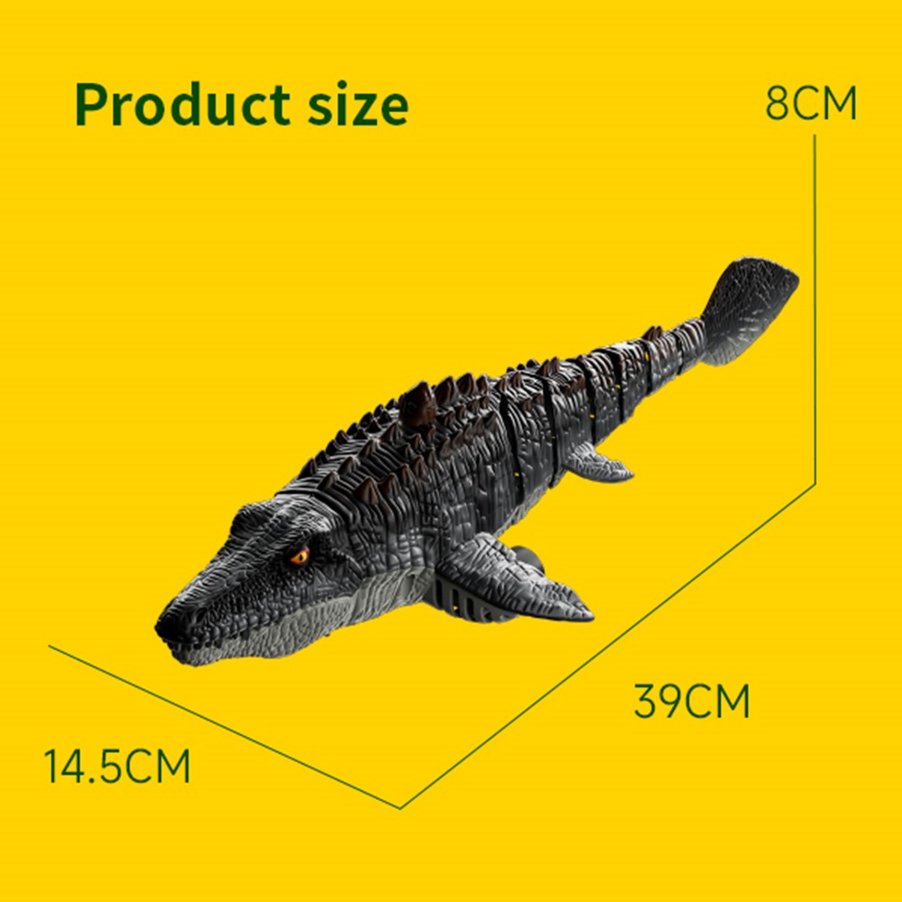 4DRC 4D-S11 2.4G Remote Control Mosasaur Shape RC Boat Water Spraying Toy with Camera, with 2 Battery