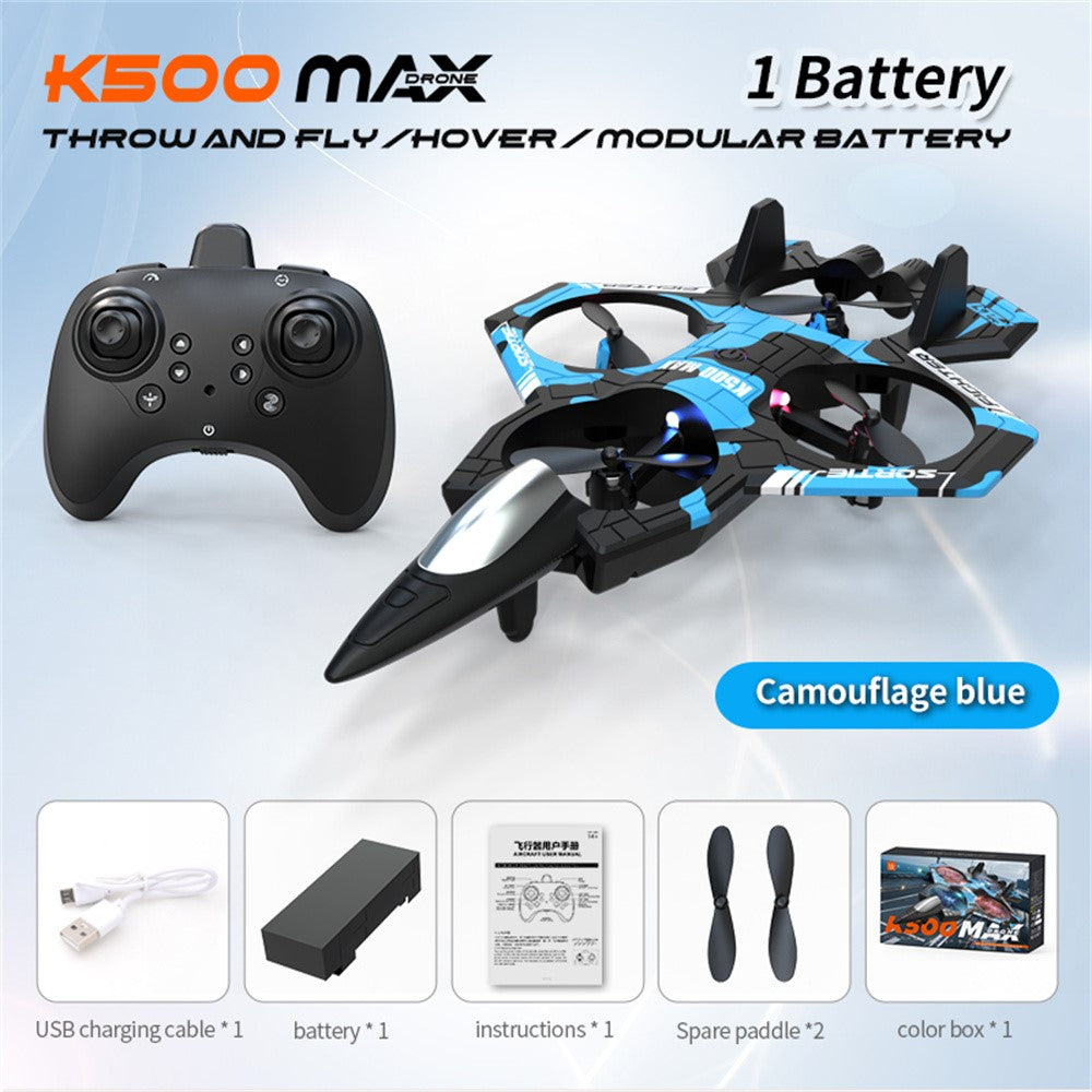 K500 MAX Remote Control Quadcopter Drone Altitude Hold Flight Stunt Toy RC Aircraft, Single Battery