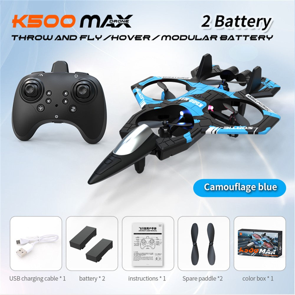 K500 MAX RC Quadcopter Drone with Dual Batteries, Altitude Hold Flight Stunt Aircraft Toy