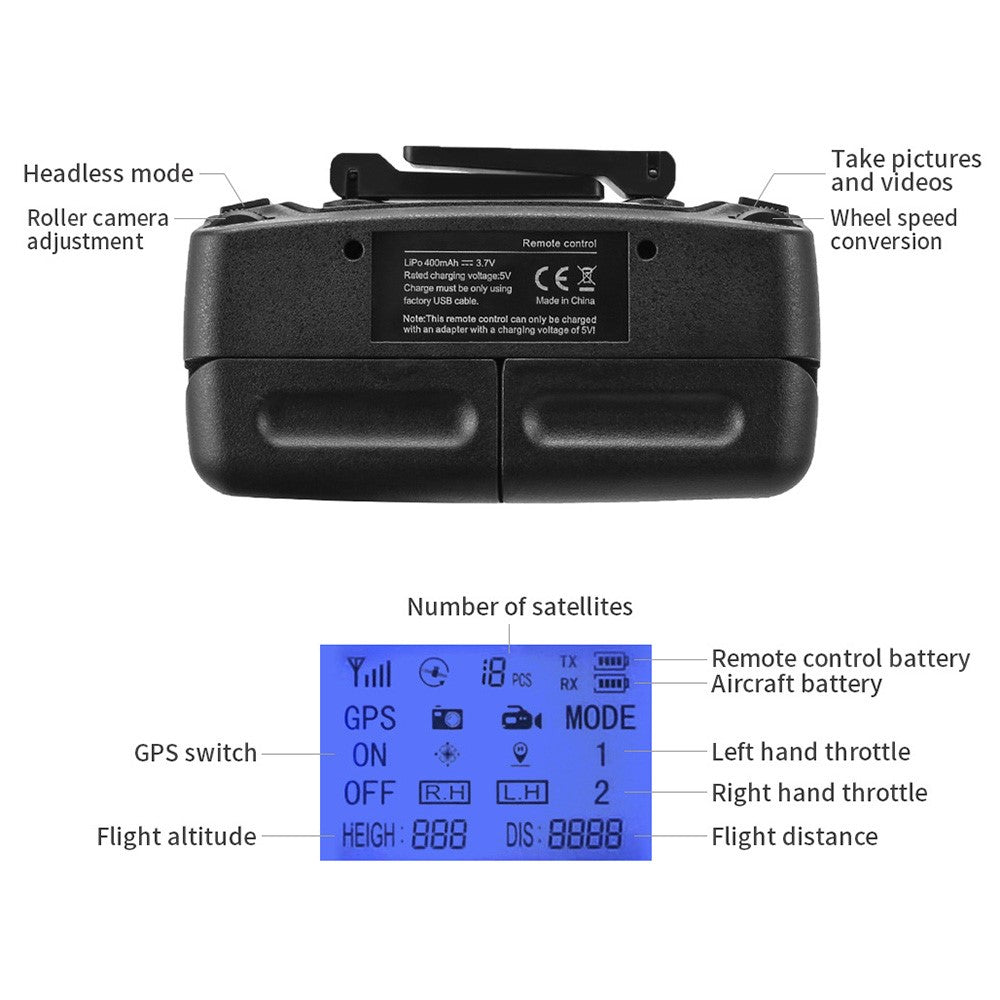 LYZ L800 Pro2 Brushless Motor GPS RC Drone Laser Obstacle Avoidance Foldable Helicopter (4K+3-Axis Gimbal+1 Battery+Obstacle Avoidance Device)
