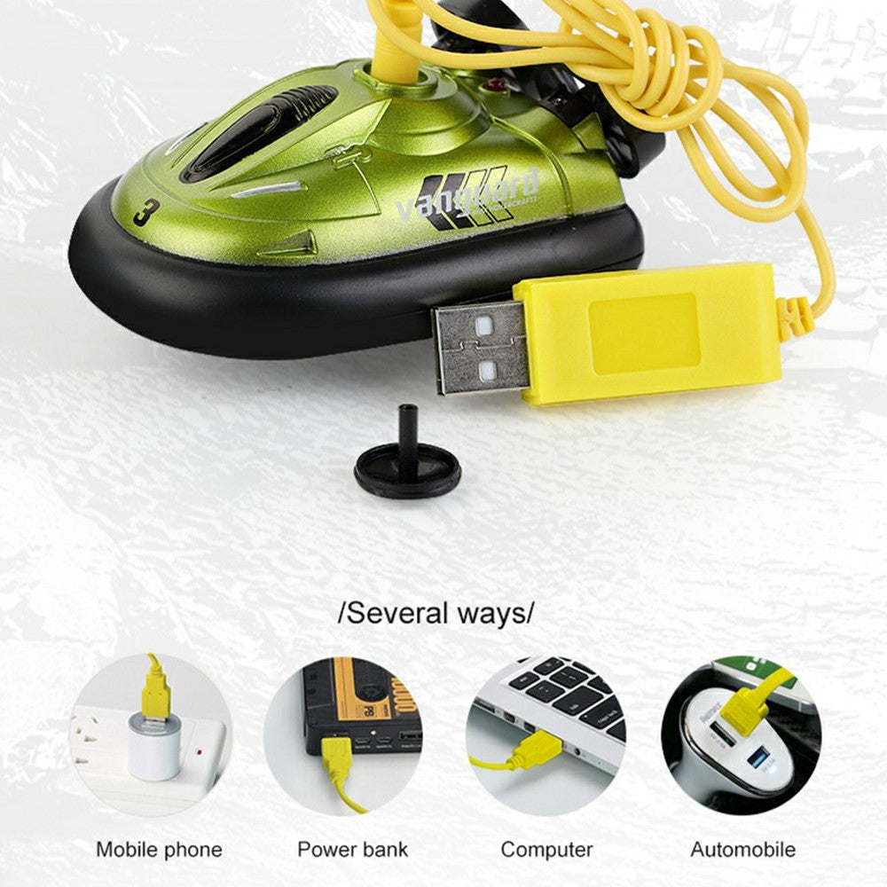 777-580 Mini RC Hovercraft Electric Speedboat Boy Toy 2.4G Waterproof RC Boat