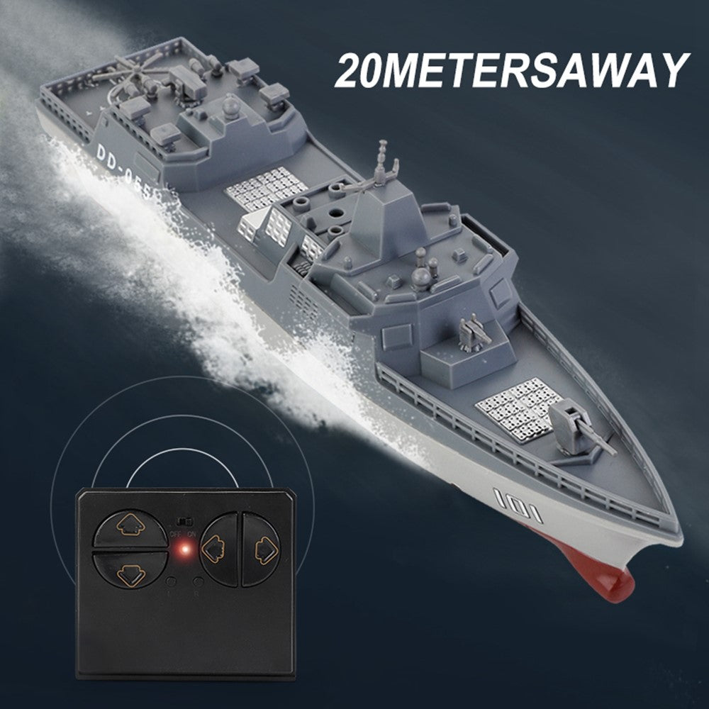 777-583 Mini 2.4G RC Boat Electric Military Aviation Model High-Speed Remote Ccontrol Destroyer Toy Boat