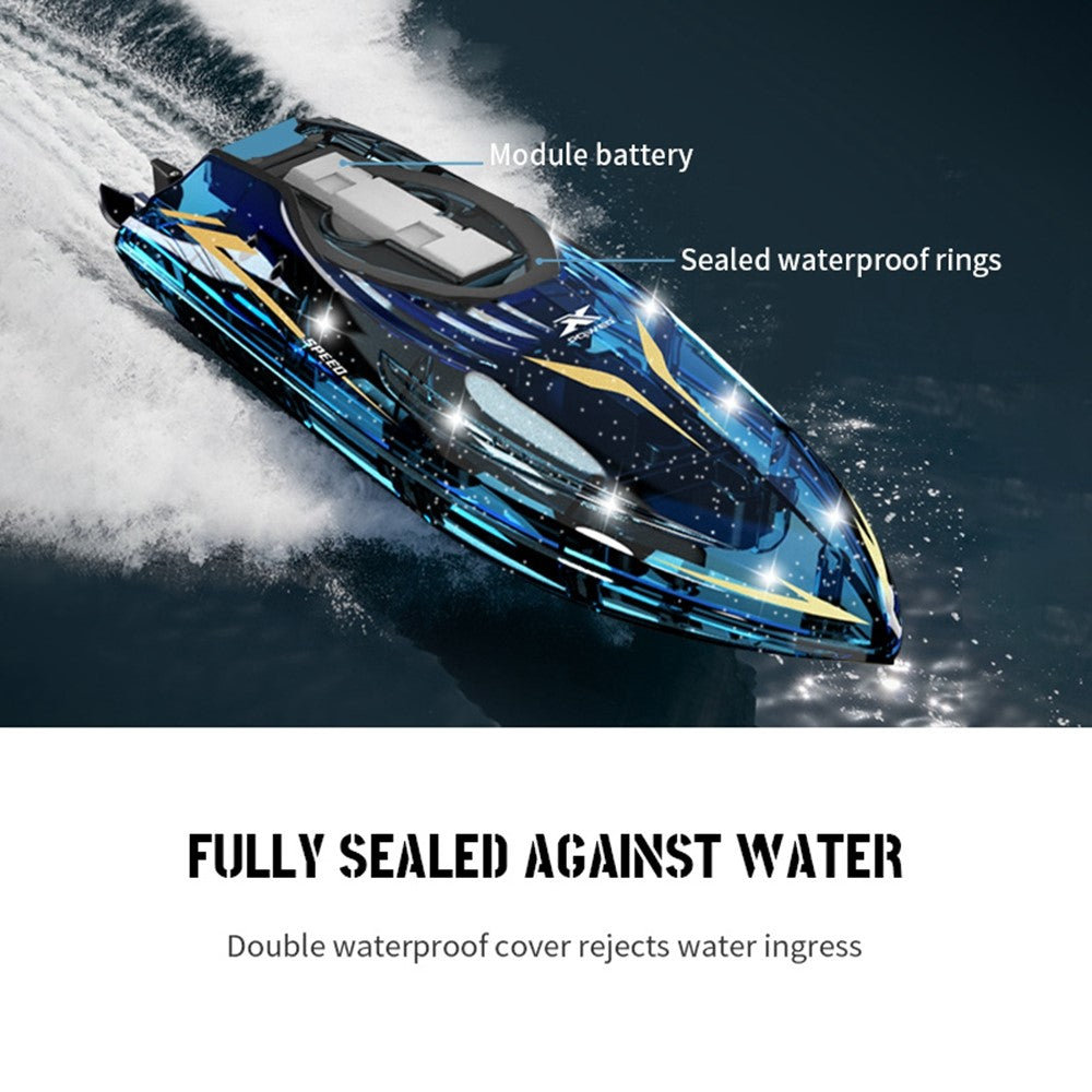 802 High Speed RC Boat 5 Channel Stunt Boat 2.4G Remote Control with LED Lights