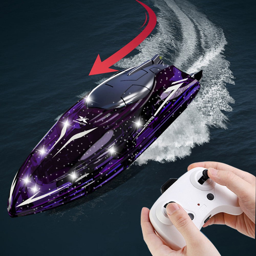 802 High Speed RC Boat 5 Channel Stunt Boat 2.4G Remote Control with LED Lights