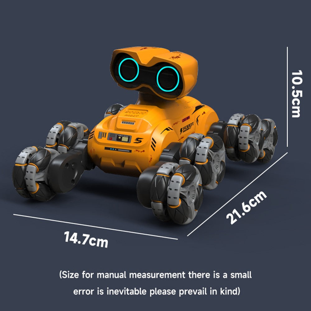 YT6639 8 Wheels Stunt Robot Remote Control Car with LED Light and Music Kids Toy