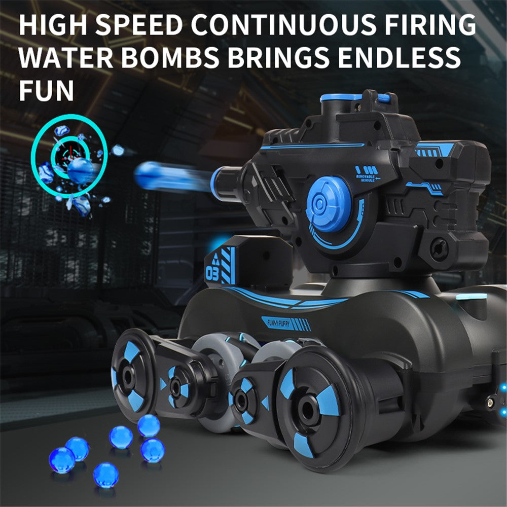 JC013 2.4G RC Mechanical Battle Dog Four Wheels Drive Water Bomb Spray Toy, Dual Controller (CE / CPC / EN71 / ASTM Certified)