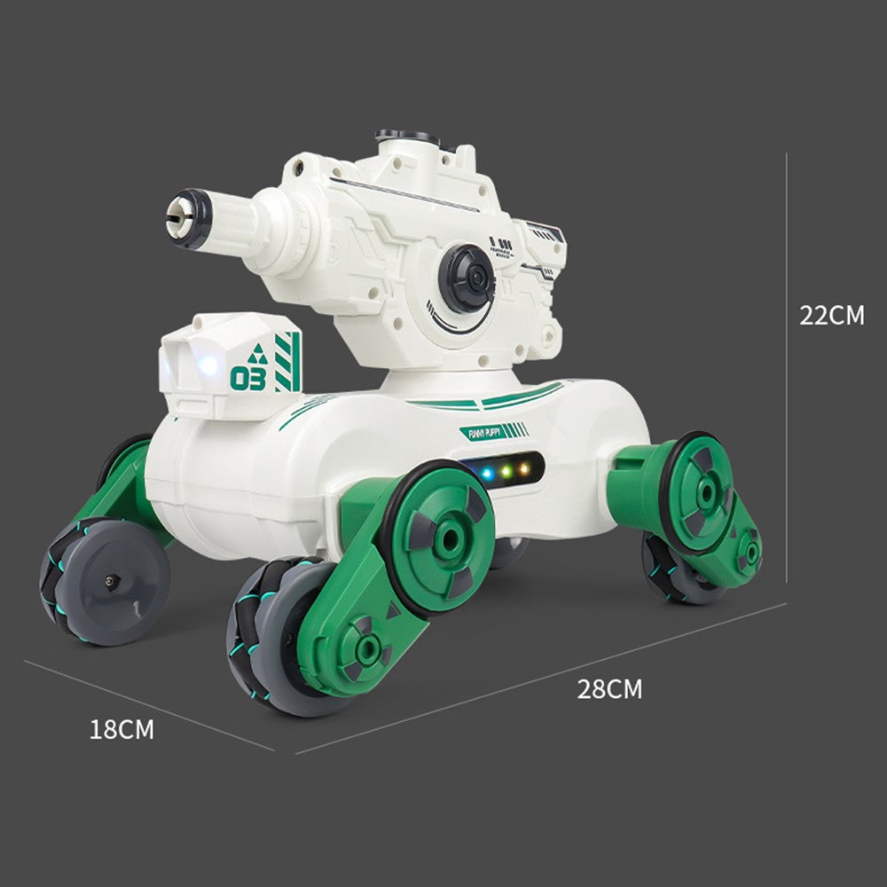 JC013 2.4G RC Mechanical Battle Dog Four Wheels Drive Water Bomb Spray Toy, Dual Controller (CE / CPC / EN71 / ASTM Certified)