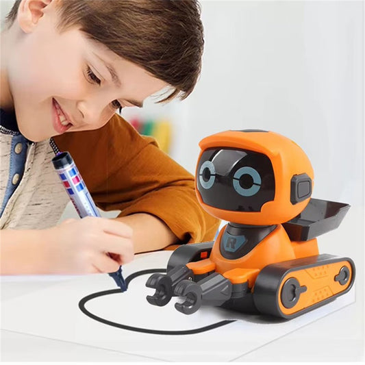 JLY TOYS For Children Collision Resistant Line Following Smart Robot Toy with Sound Effects
