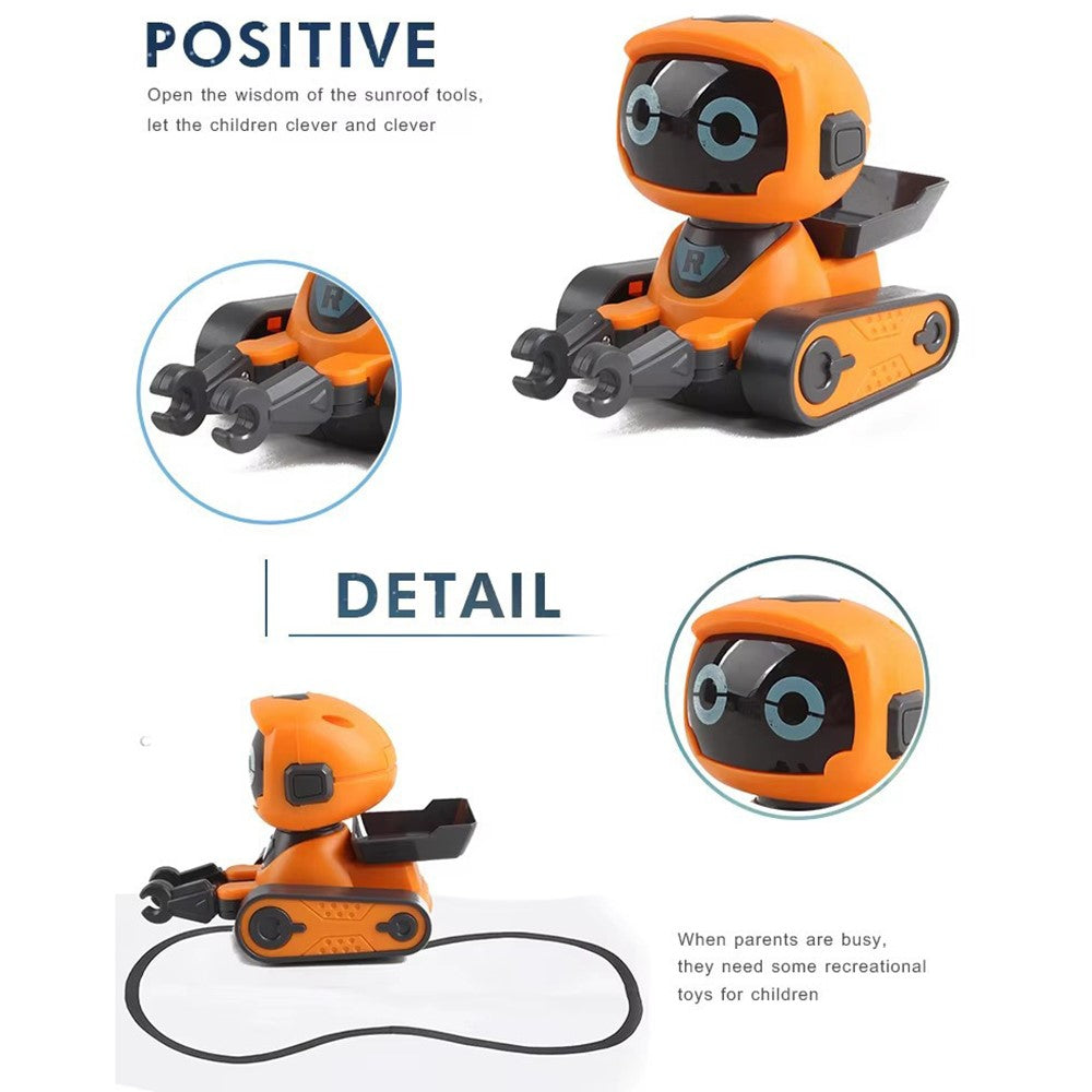 JLY TOYS For Children Collision Resistant Line Following Smart Robot Toy with Sound Effects
