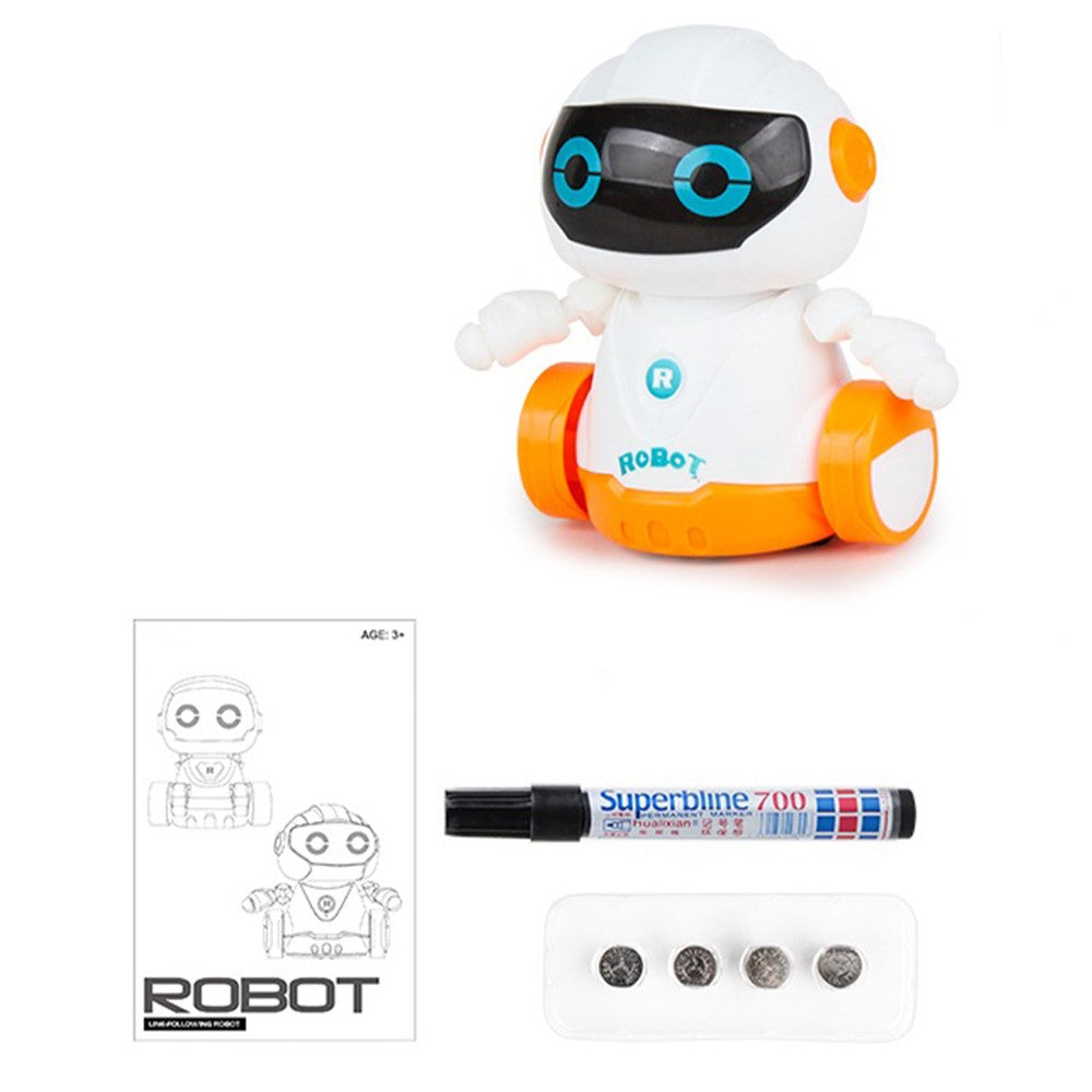 JLY TOYS For Children Collision Resistant Line Following Smart Robot Toy with Sound Effects