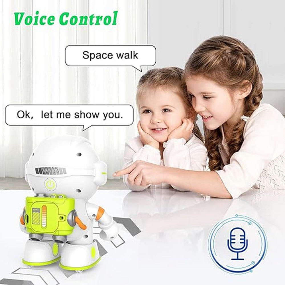 AT100 Smart Robot Toy Interactive Voice Controlled Astronaut Toy with Touch Sensors / Recording Function for Kids