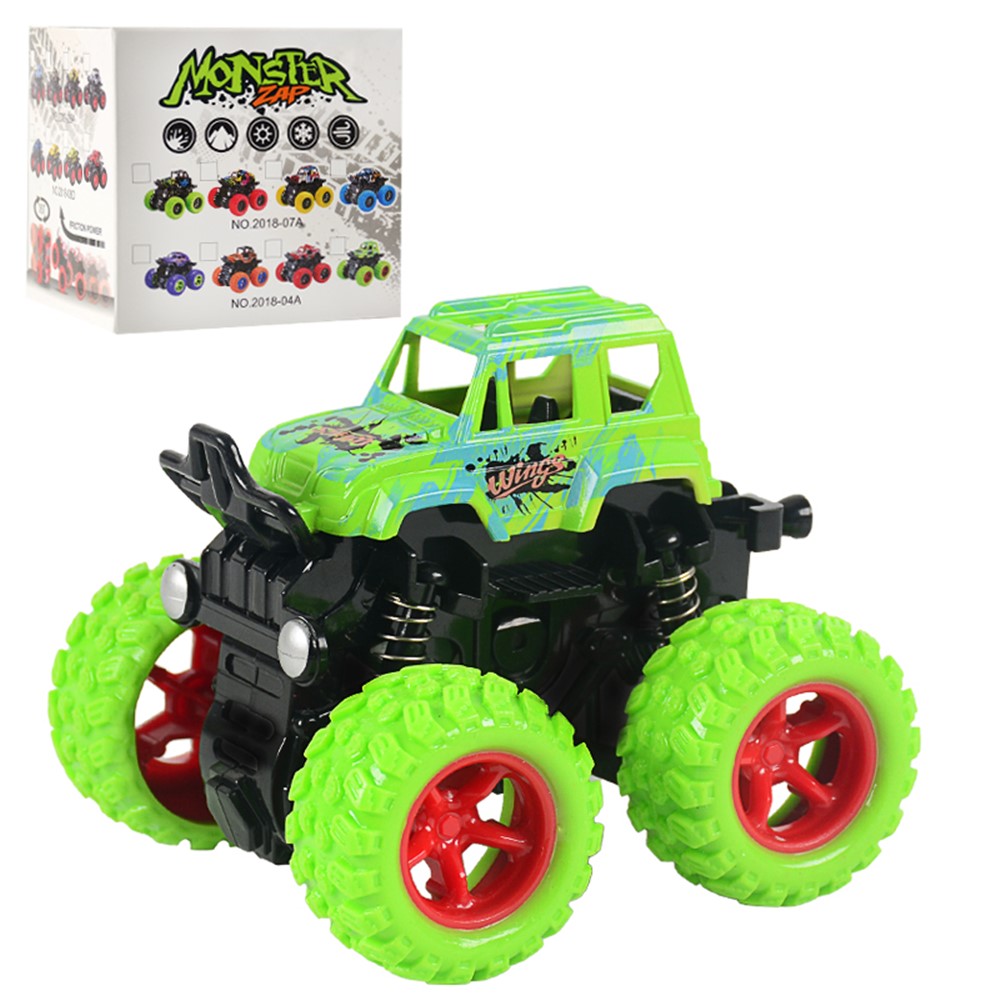 9cm Little Jeep Off-Road Vehicle Strong Four Big Wheel Inertia Scale Friction Power Car Boy Toy Gift