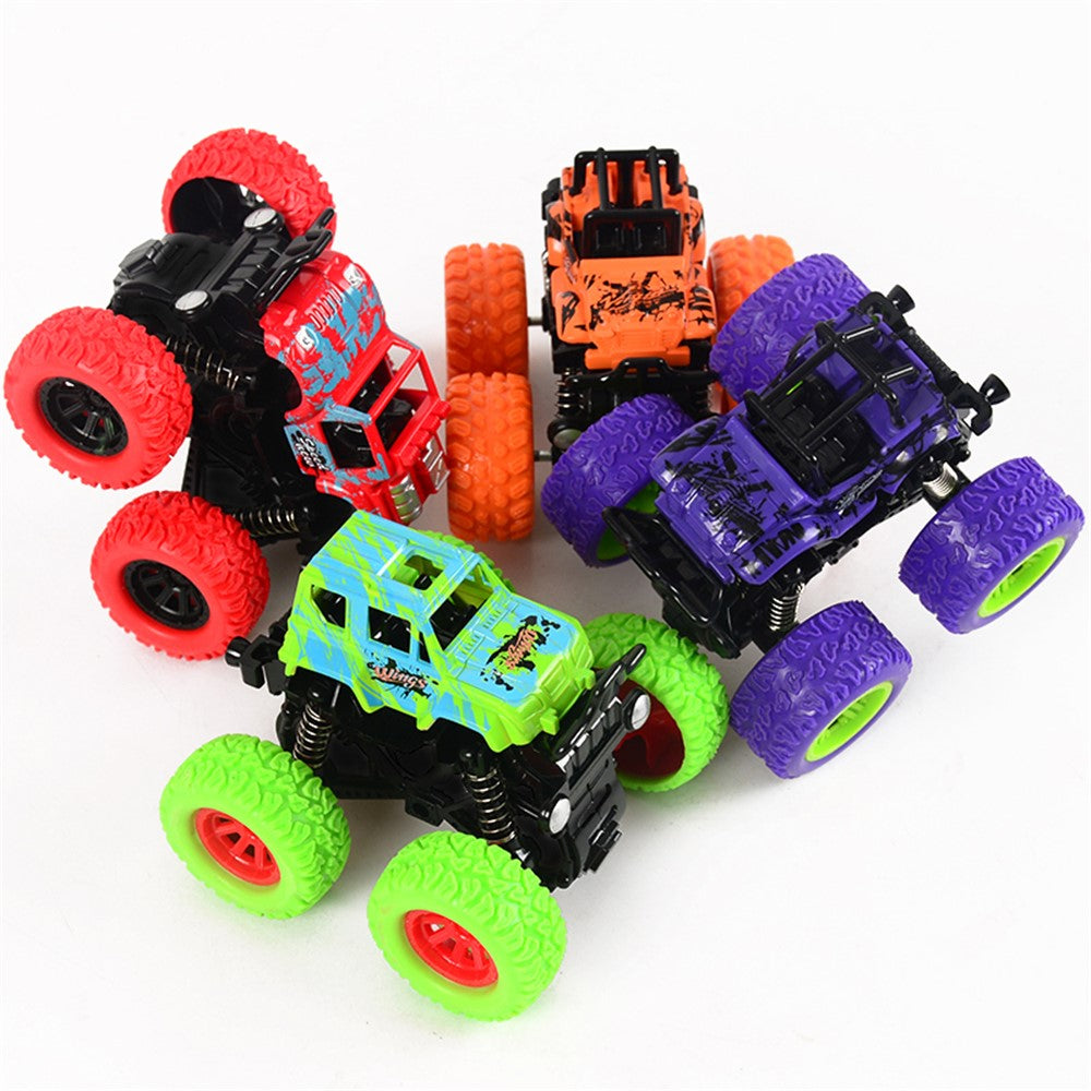 9cm Little Jeep Off-Road Vehicle Strong Four Big Wheel Inertia Scale Friction Power Car Boy Toy Gift