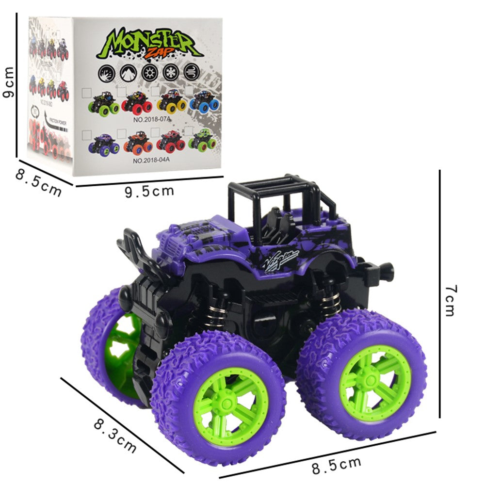 9cm Little Jeep Off-Road Vehicle Strong Four Big Wheel Inertia Scale Friction Power Car Boy Toy Gift