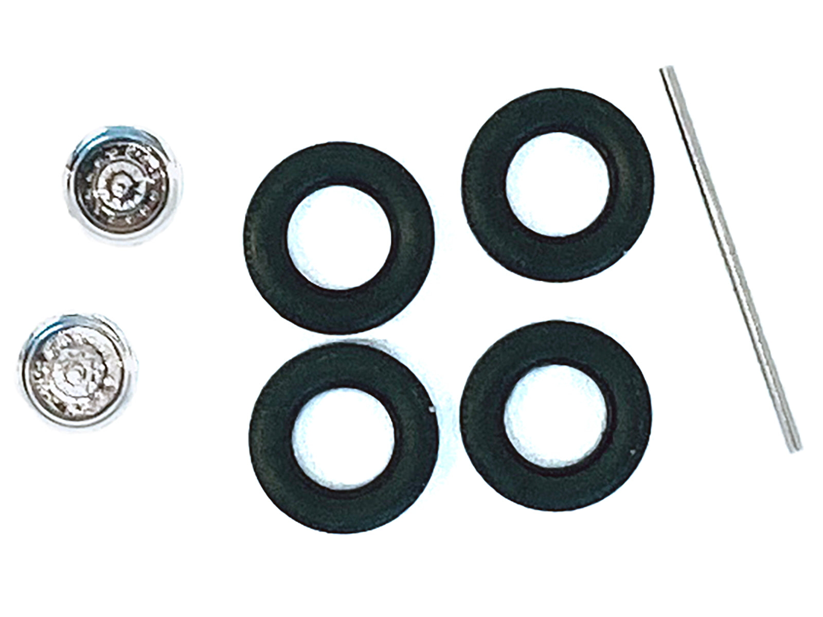 Rear Wheelset Planetary Chrome 1/87 (HO) Plastic Model by Promotex