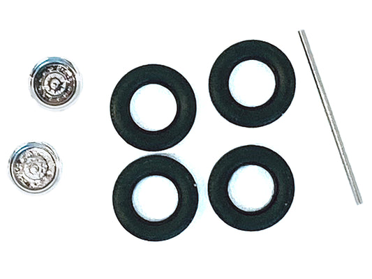 Rear Wheelset Planetary Chrome 1/87 (HO) Plastic Model by Promotex