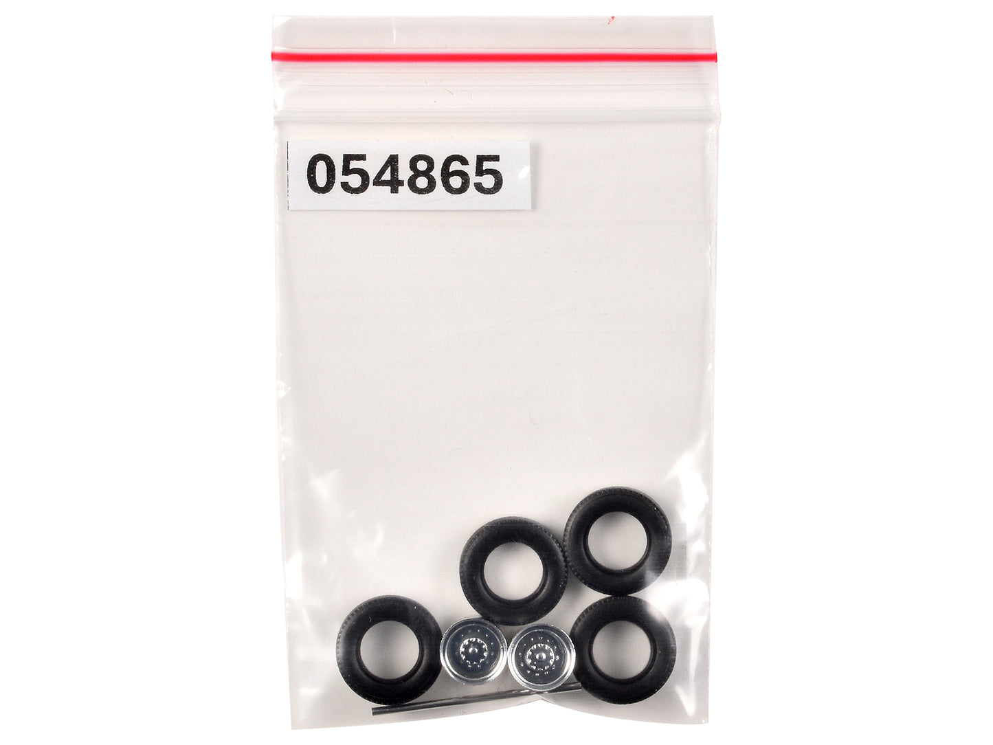 Rear Low Profile Wheelset Chrome 1/87 (HO) Plastic Model by Promotex