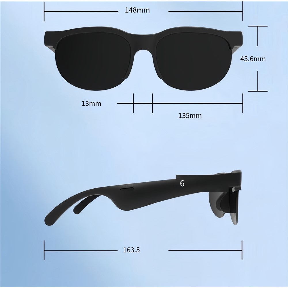 UV Protection Smart Sunglasses with Noise Reduction Bluetooth-compatible Earphones Music Eyeglasses