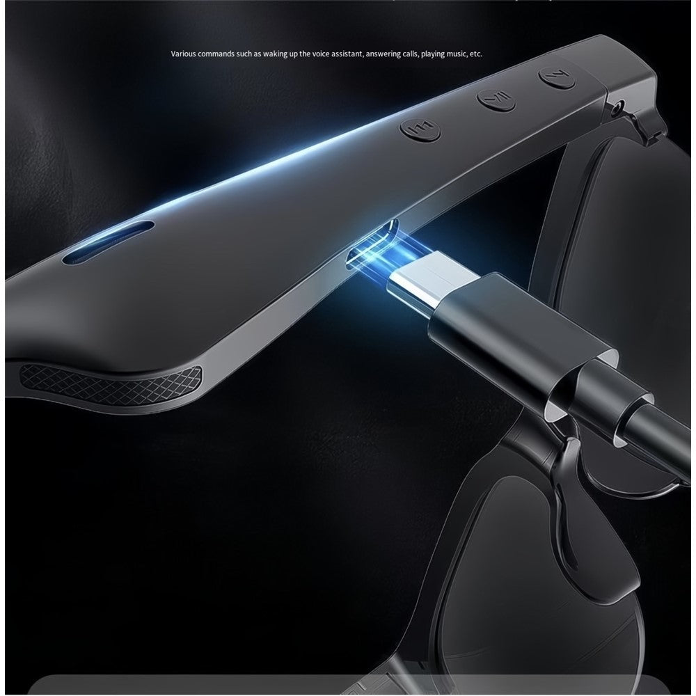 UV Protection Smart Sunglasses with Noise Reduction Bluetooth-compatible Earphones Music Eyeglasses
