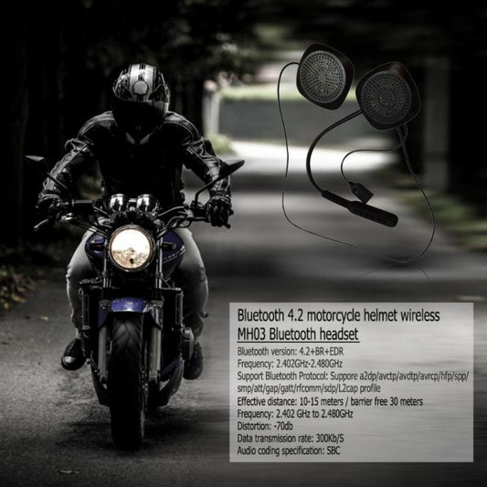 Motorcycle Motorbike Helmet Bluetooth-compatible Headset Wireless Headphone with Mic