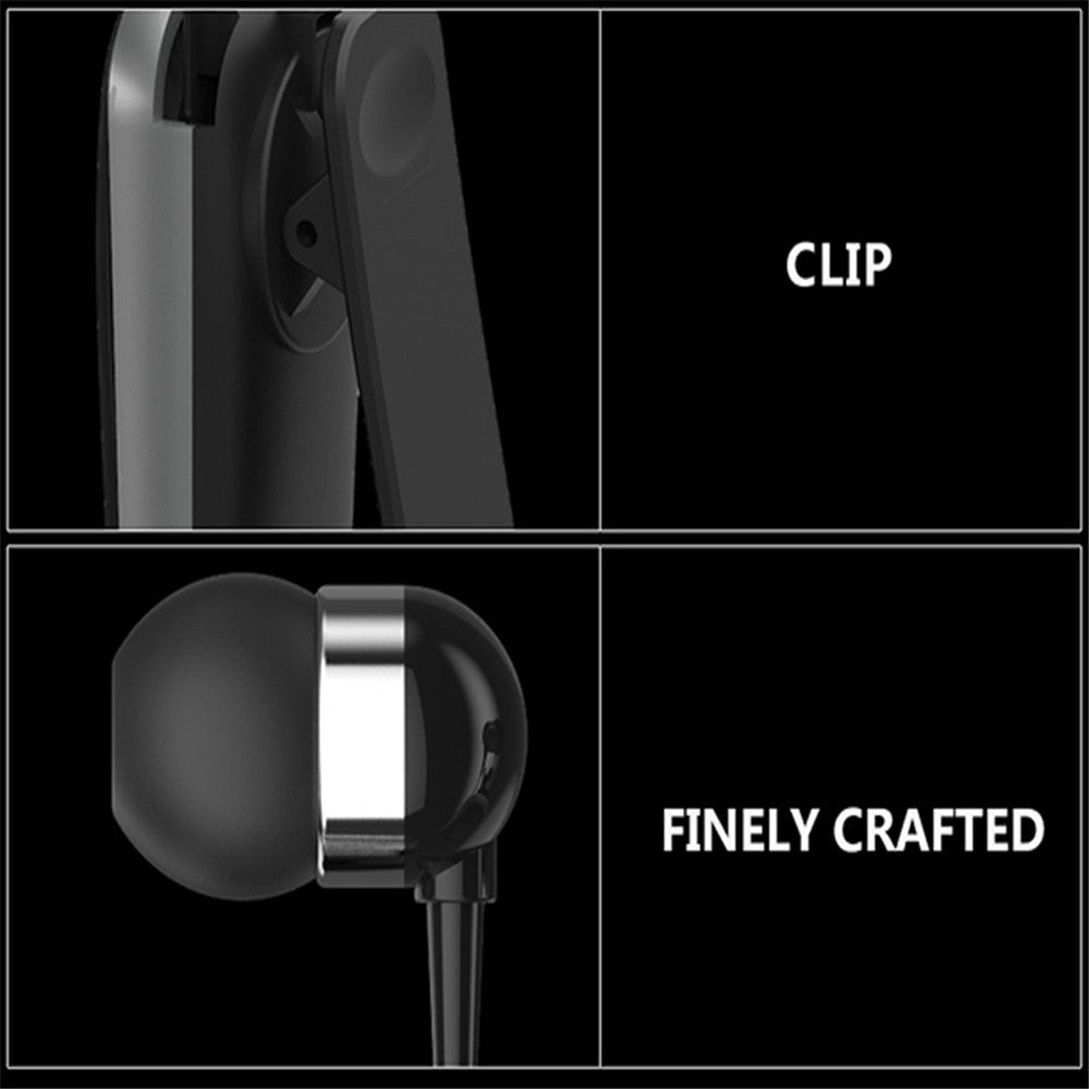 Stereo Wireless Bluetooth-compatible Headset Calls Remind Vibration Wear Clip Driver Auriculares Earphone for Phone