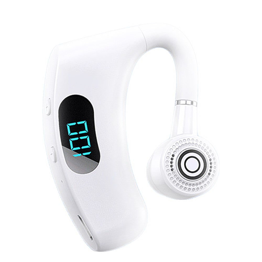 V12 Business Single Ear Smart Digital Display Earhook Wireless Bluetooth-compatible Headset Car Hands-free Earphone