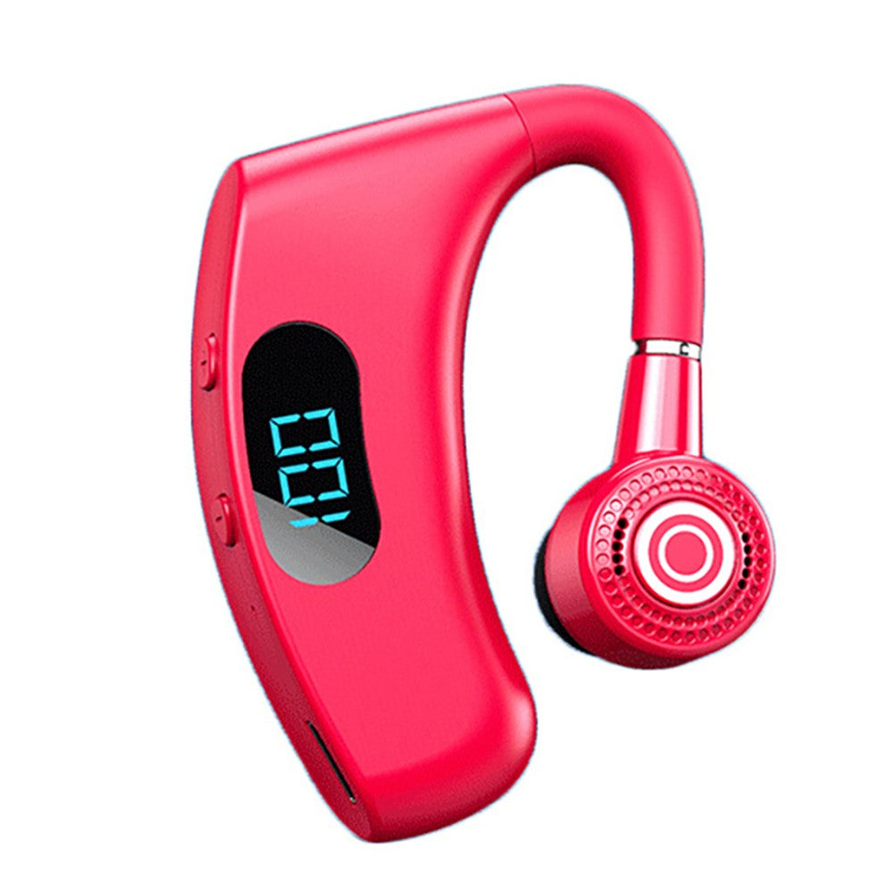 V12 Business Single Ear Smart Digital Display Earhook Wireless Bluetooth-compatible Headset Car Hands-free Earphone