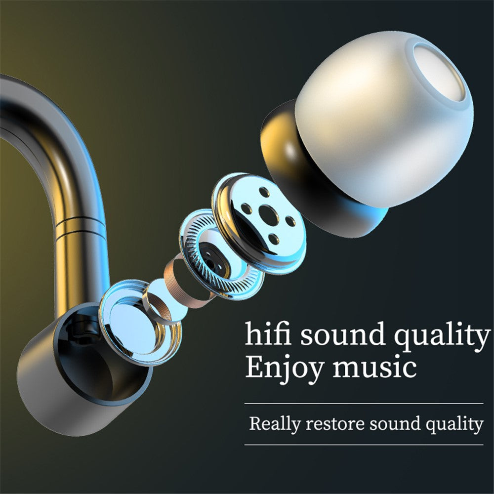 108 Business Single Ear Wireless Bluetooth-compatible Earhook Rotatable Headset Stereo Hands-free Call Music Earphone