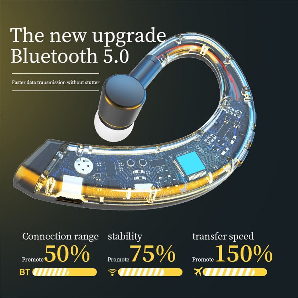108 Business Single Ear Wireless Bluetooth-compatible Earhook Rotatable Headset Stereo Hands-free Call Music Earphone